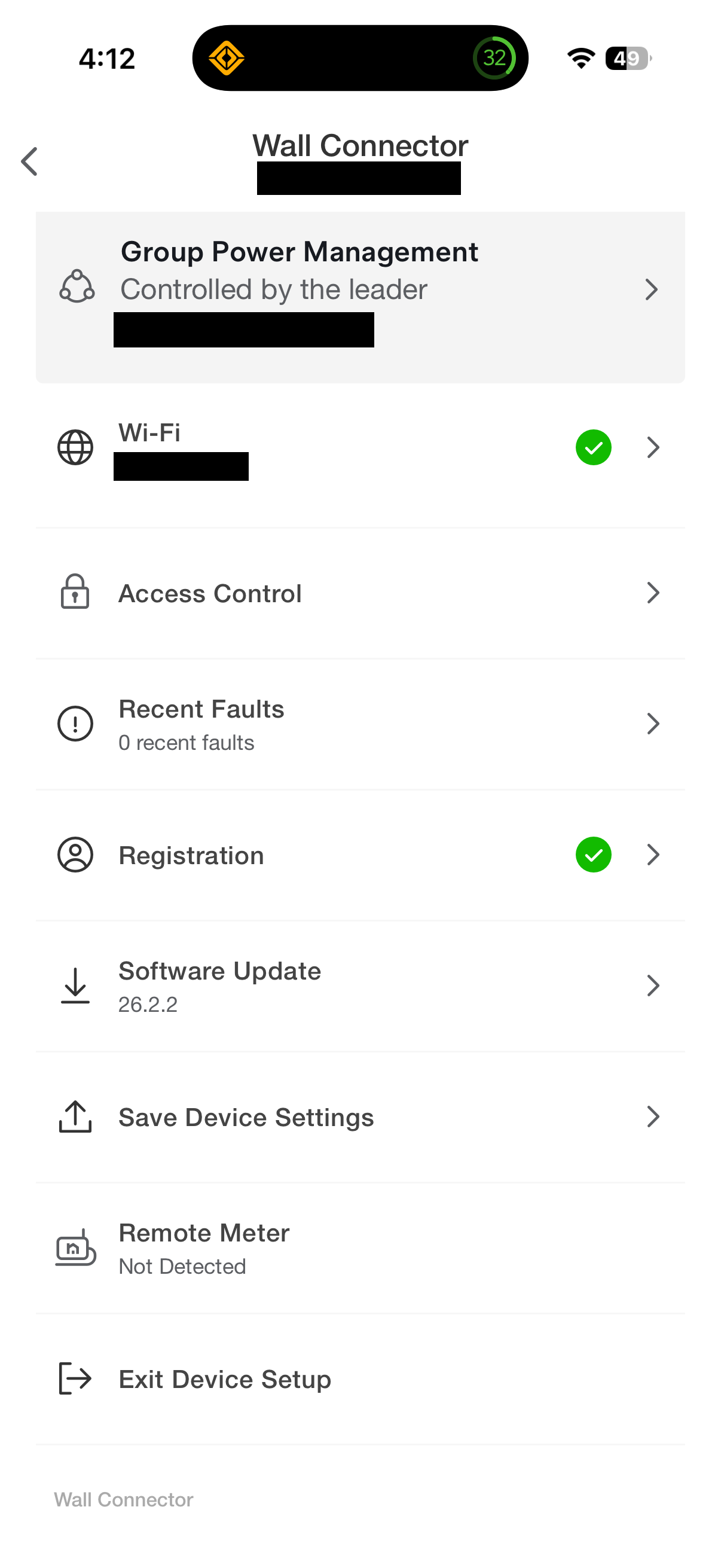 insert screenshot of Tesla One menu and screenshot of “Meter not detected” message - this is 20260616_GPM.PNG.